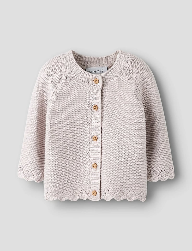 name it - NBFBALSALMI LS KNIT CARD - cardigans - lilac marble - 0