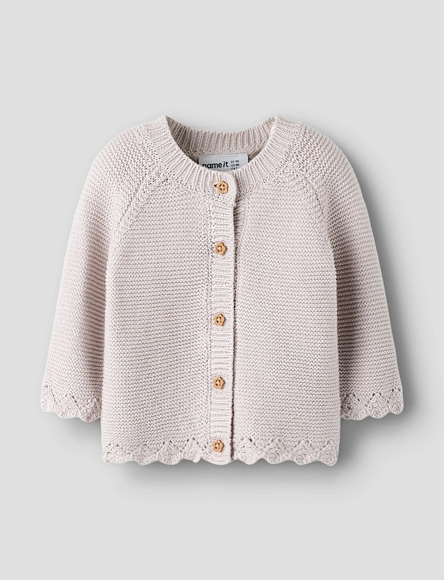 name it - NBFBALSALMI LS KNIT CARD - cardigans - lilac marble - 0