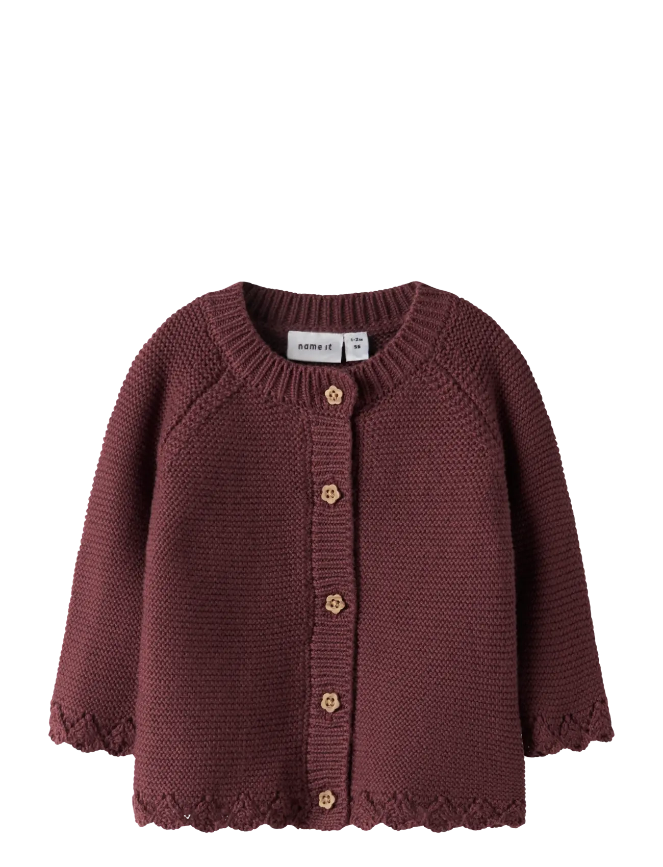 name it NBFBALSALMI LS KNIT CARD - Kläder - OXBLOOD RED / burgundy