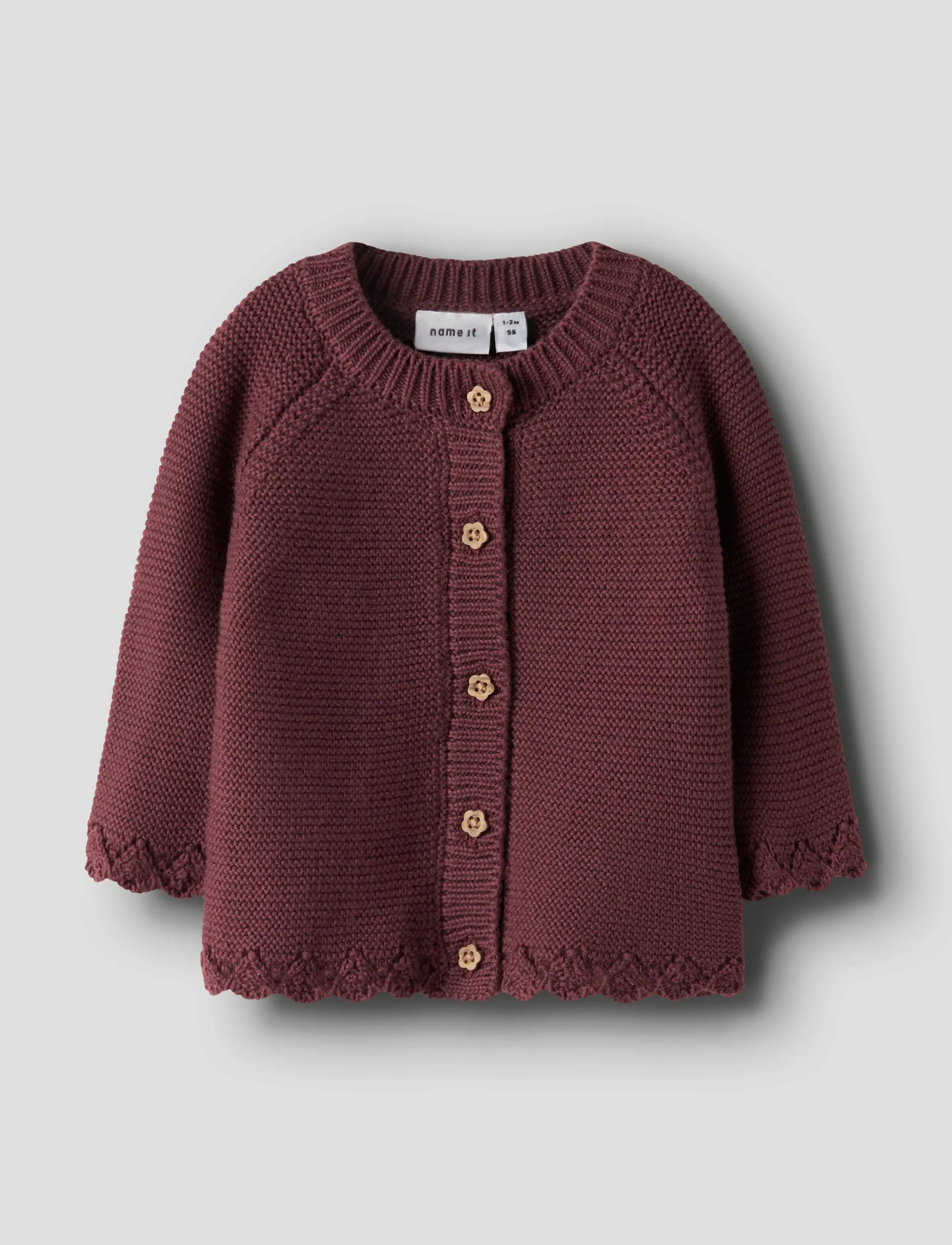 name it NBFBALSALMI LS KNIT CARD - Jakas - OXBLOOD RED / burgundy