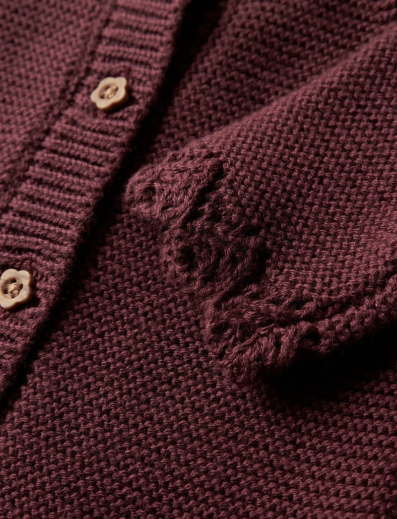 name it - NBFBALSALMI LS KNIT CARD - cardigans - oxblood red - 3