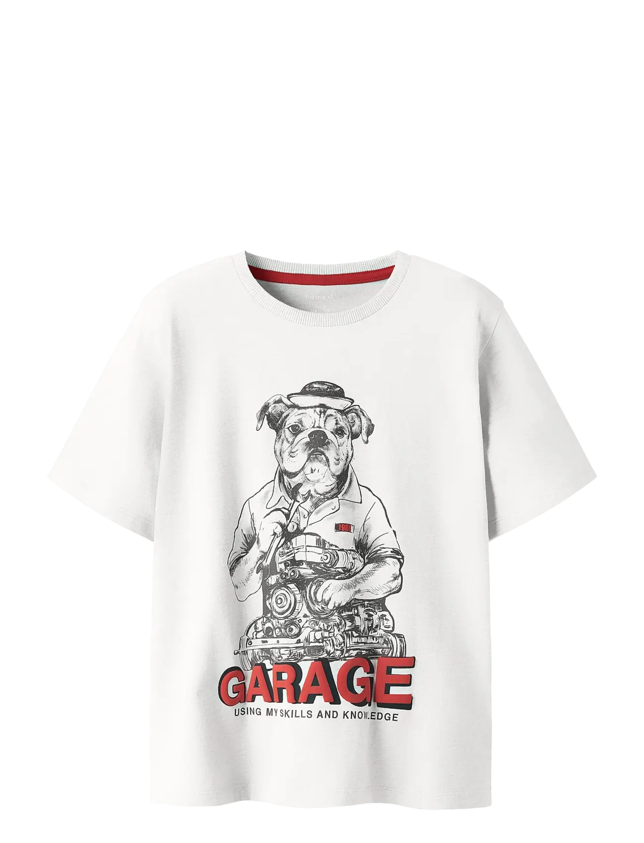 name it NKMBENT SS NREG TOP BOX - Back to school - CLOUD DANCER / white