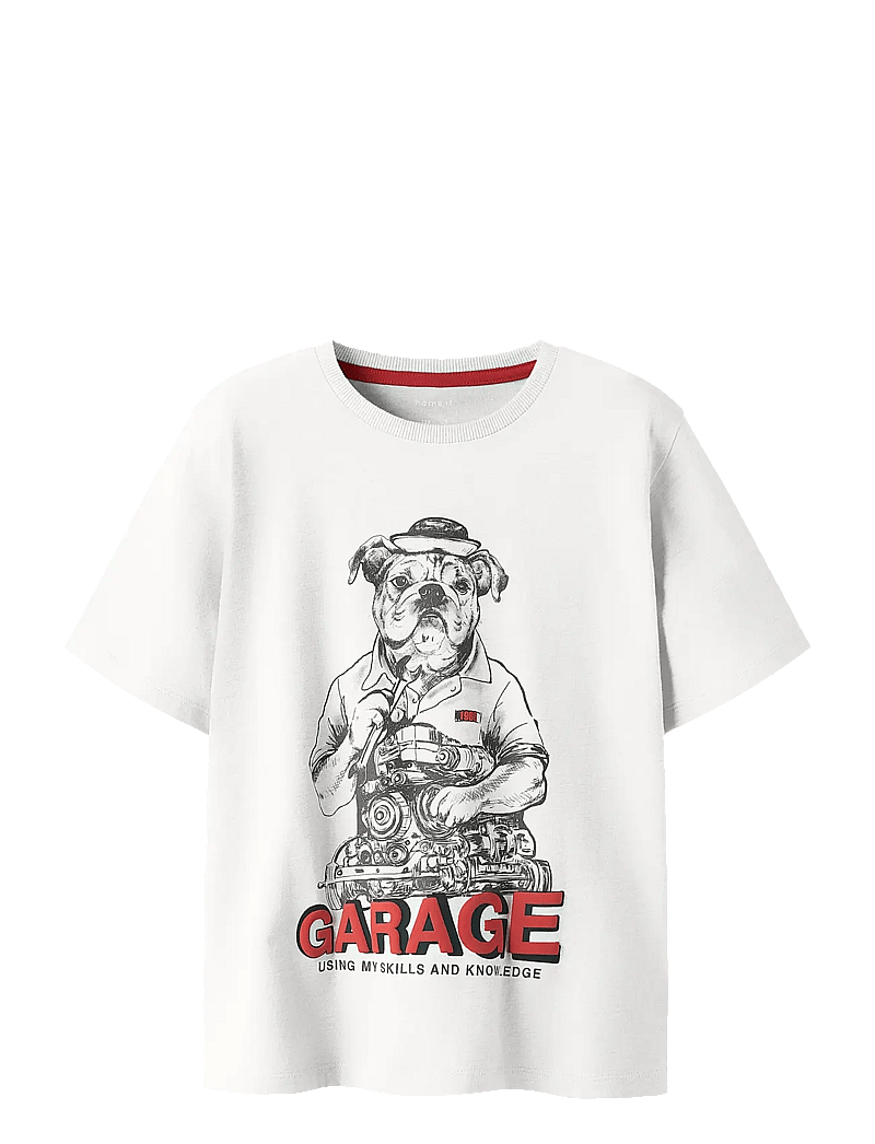 name it - NKMBENT SS NREG TOP BOX - kortærmede t-shirts - cloud dancer - 1