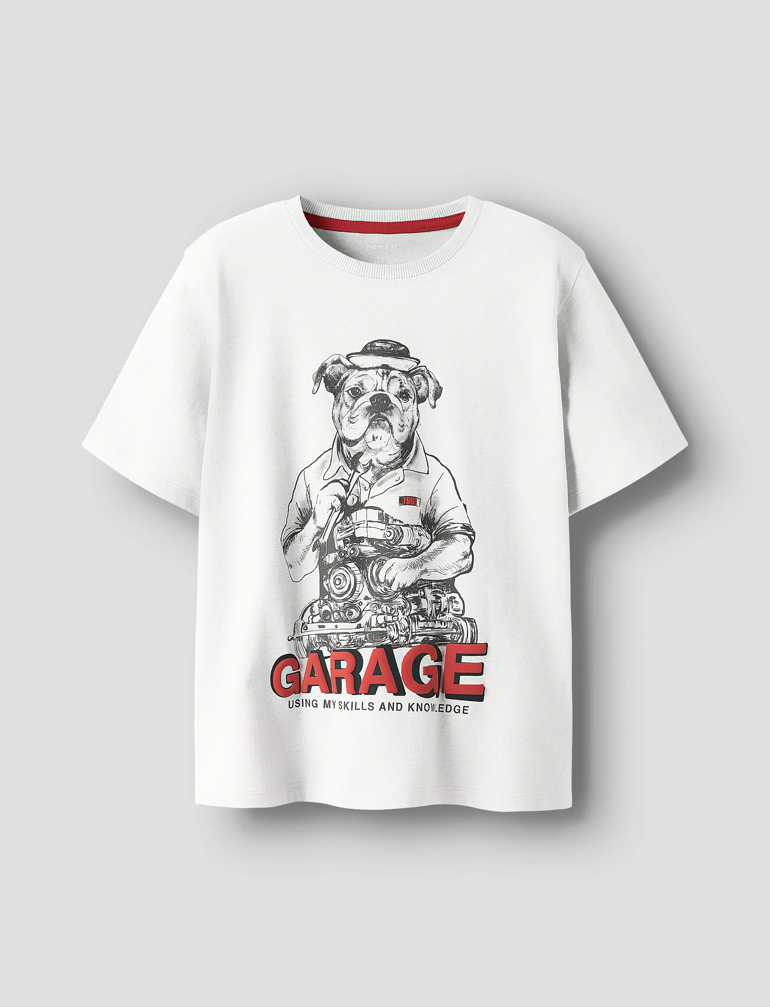 name it NKMBENT SS NREG TOP BOX - T-shirts - CLOUD DANCER / white