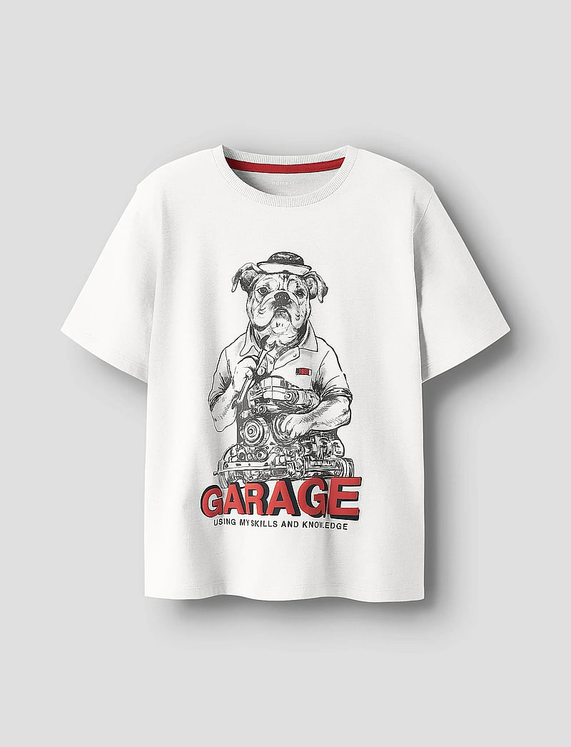 name it - NKMBENT SS NREG TOP BOX - kortærmede t-shirts - cloud dancer - 0