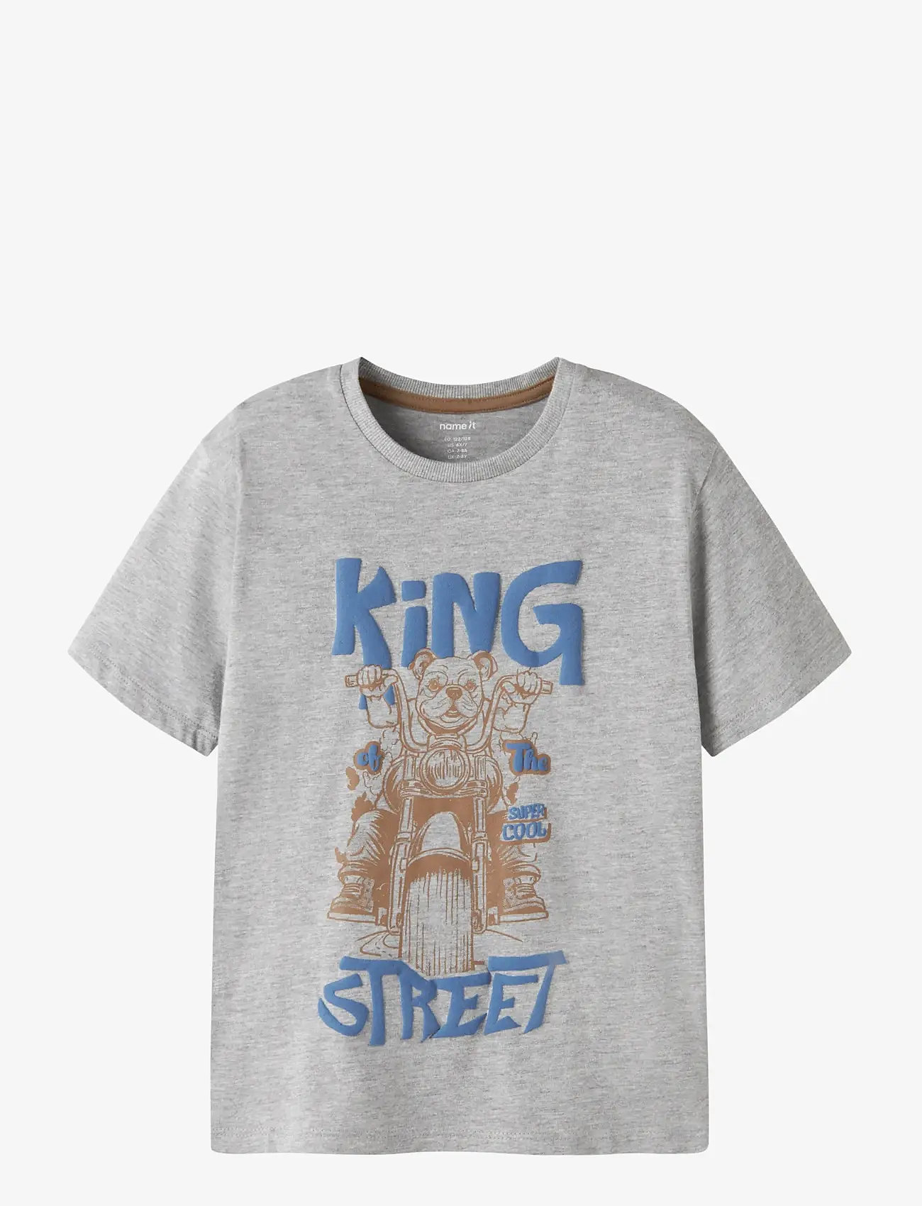 name it - NKMBENT SS NREG TOP BOX - lühikeste varrukatega t-särgid - grey melange - 1