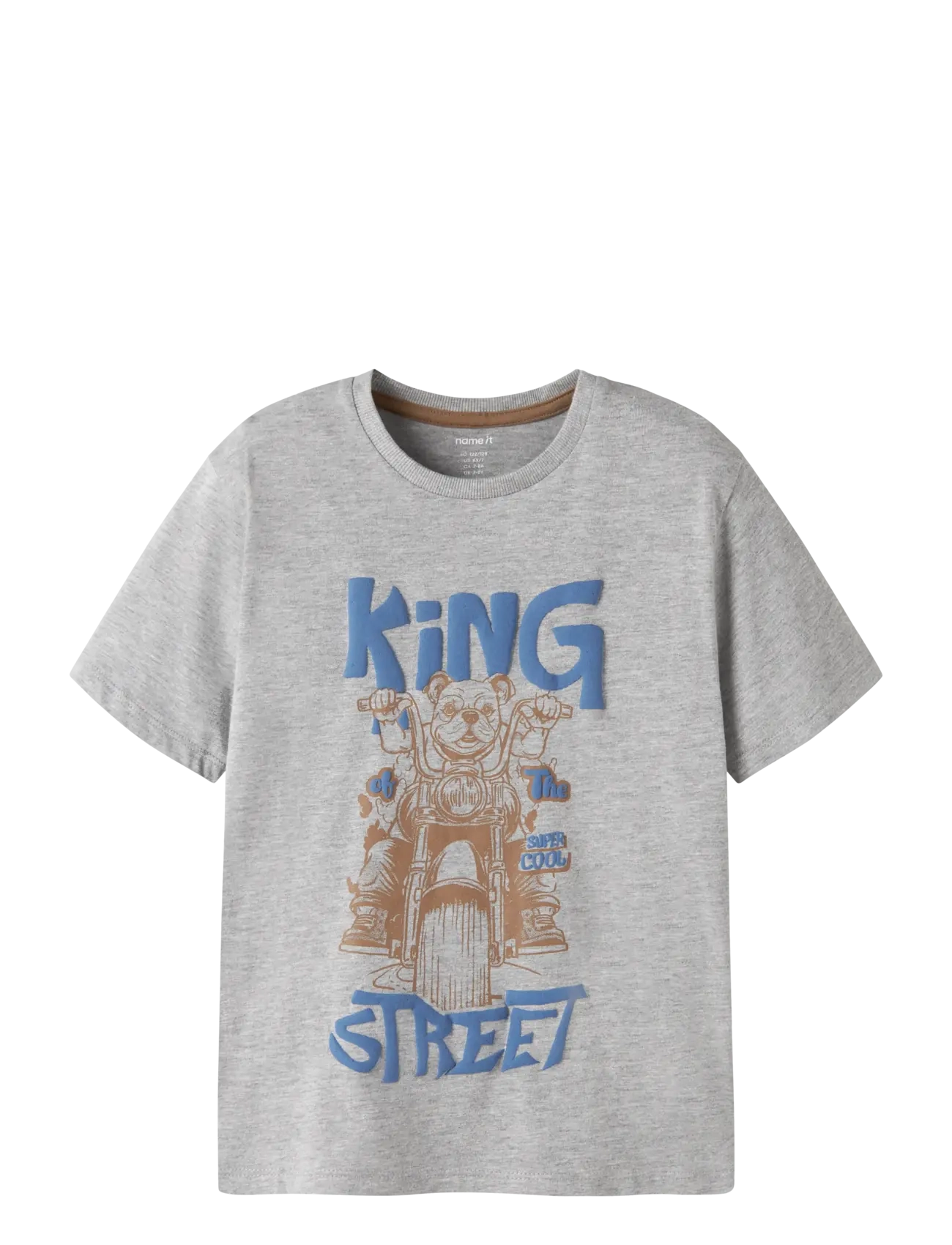 name it NKMBENT SS NREG TOP BOX - 4 for 3 - GREY MELANGE / grey
