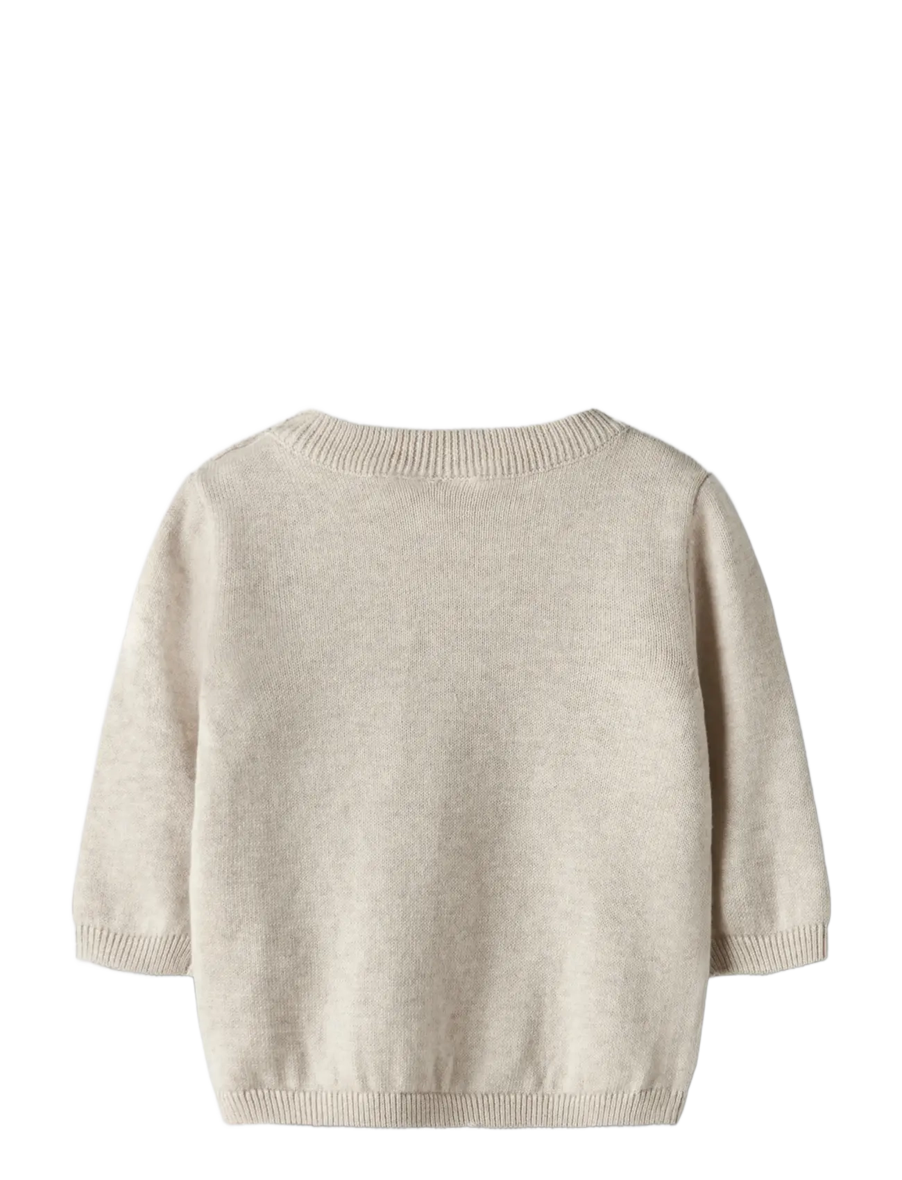 name it - NBFBIRD LS KNIT BOX - pulls - peyote melange - 1