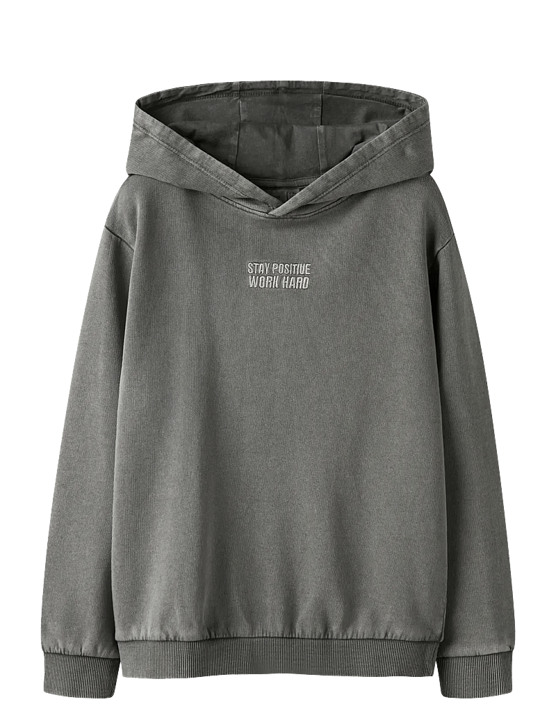 name it - NKMBROOK LS NREG SWEAT WH UNB BOX - hættetrøjer - urban chic - 1