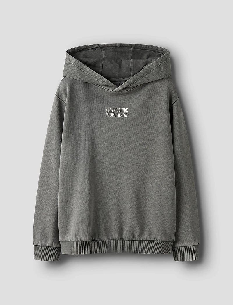 name it - NKMBROOK LS NREG SWEAT WH UNB BOX - hættetrøjer - urban chic - 0