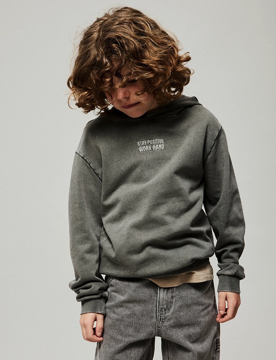 name it - NKMBROOK LS NREG SWEAT WH UNB BOX - pulls à capuche - urban chic - 5