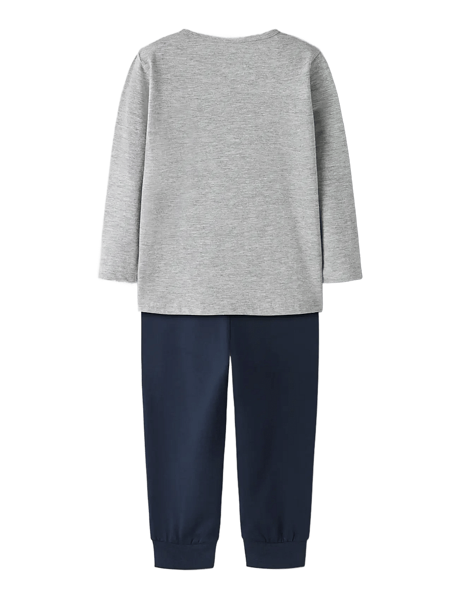 name it - NMMNIGHTSET GREY FIRETRUCK NOOS - pyjama-sets - grey melange - 2