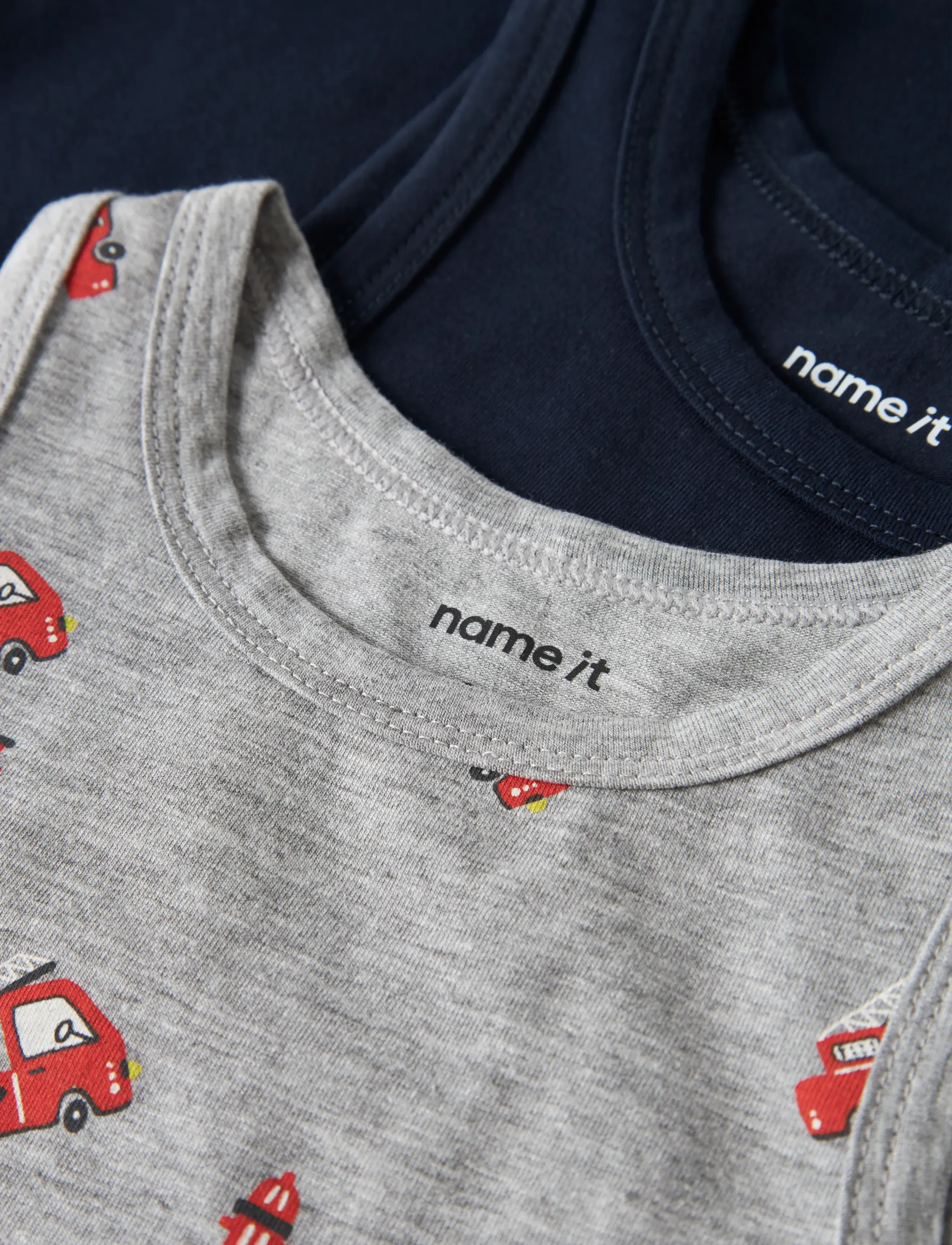 name it - NMMTANK TOP 2P GREY FIRETRUCK NOOS - débardeurs - grey melange - 4