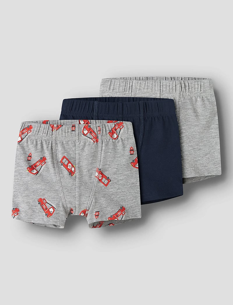name it - NMMTIGHTS 3P GREY FIRETRUCK NOOS - kalsonger - grey melange - 0