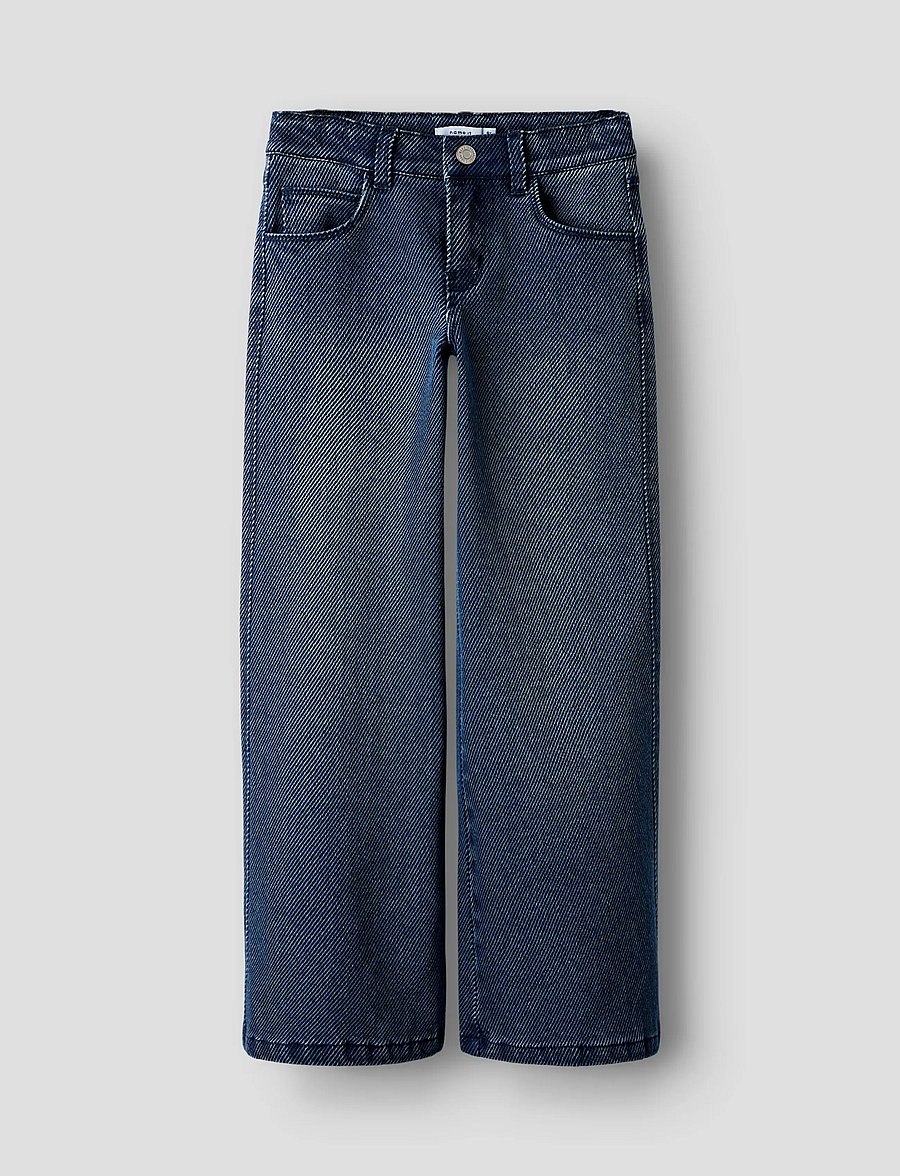 name it - NKFSALLI X-WIDE JEANS 4041-VR L - hosen mit weitem bein - dark blue denim - 0