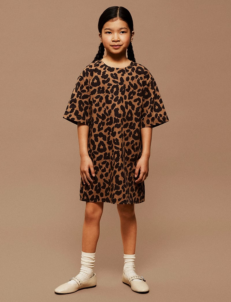 name it - NKFBELATE SS DRESS - kurzärmelige freizeitkleider - toasted coconut - 0
