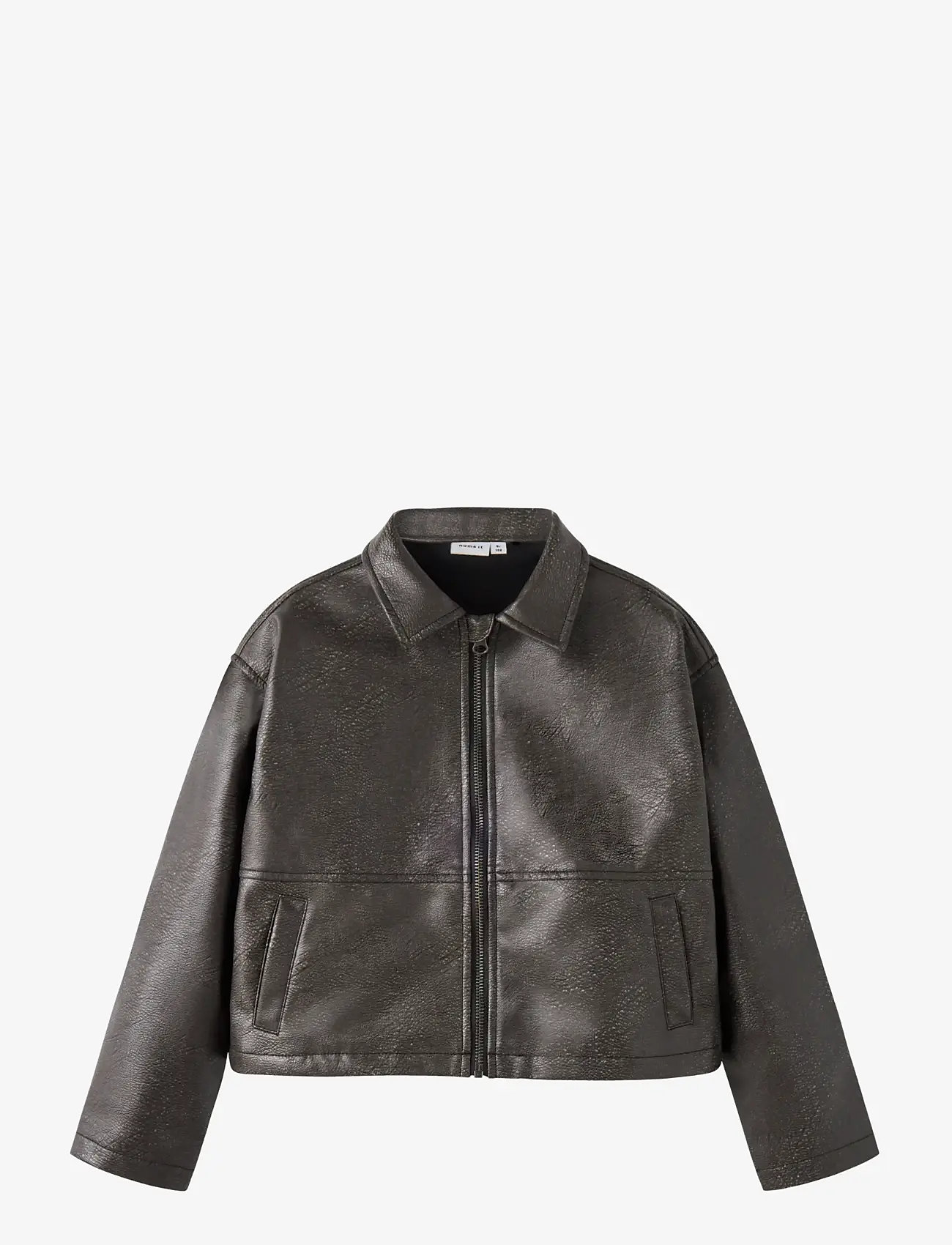 name it - NKFBOLL PU SJACKET - efterårsjakker - black - 1