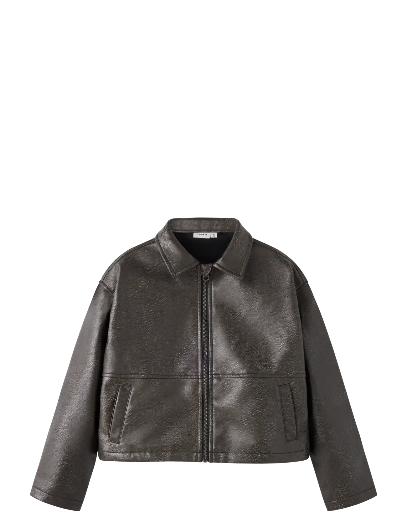 name it NKFBOLL PU SJACKET - Joped - BLACK / brown