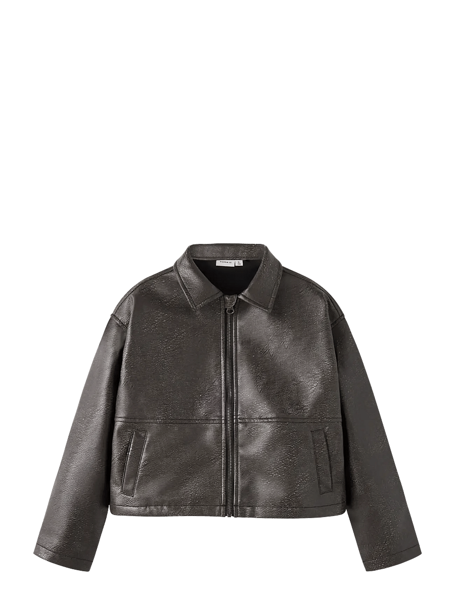 name it - NKFBOLL PU SJACKET - einkaufen nach alter von - black - 1