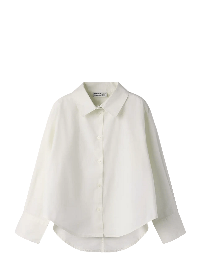 name it - NKFBINETTE LS RLX SHIRT - langærmede skjorter - cloud dancer - 1