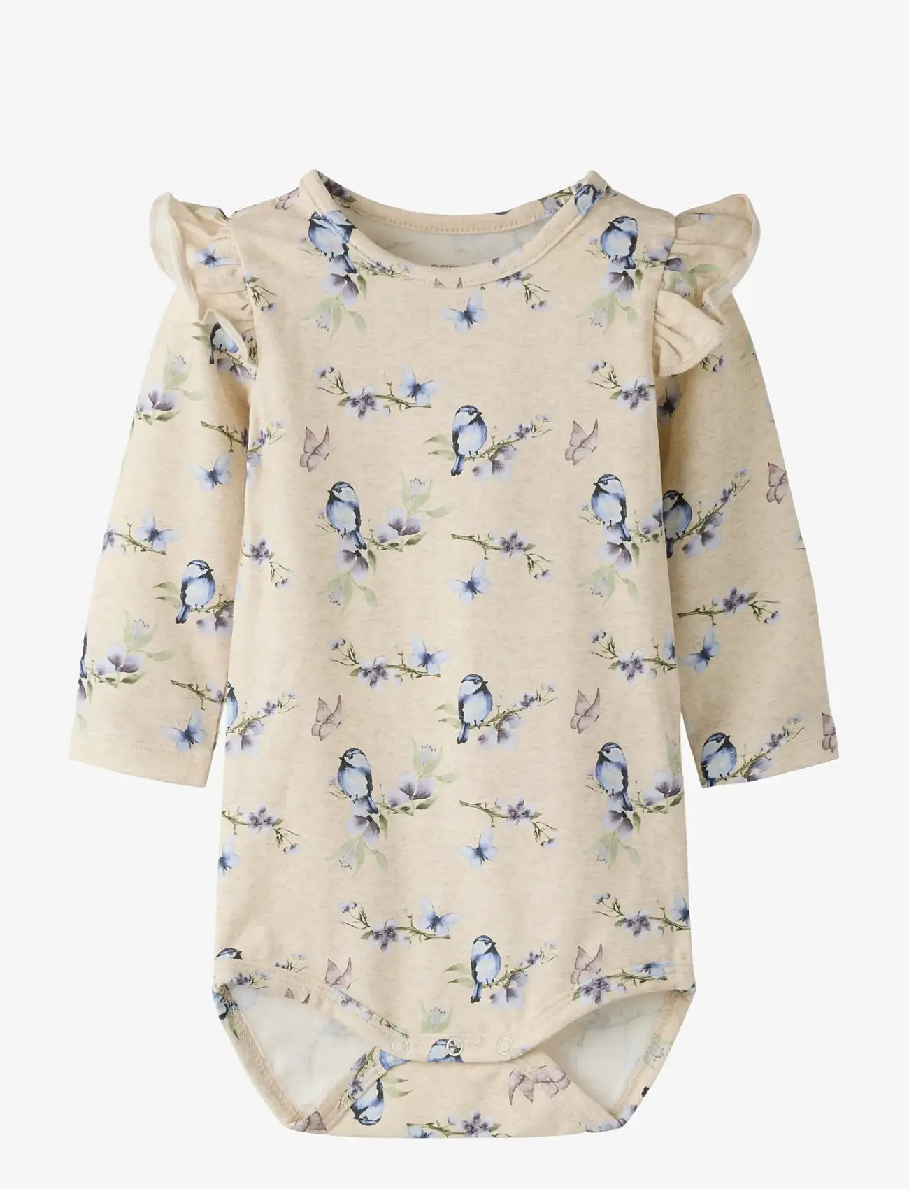 name it - NBFBETTY LS BODY - langærmede bodyer - peyote melange - 1
