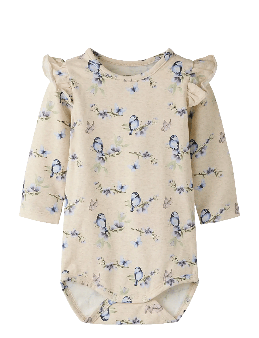 name it - NBFBETTY LS BODY - langärmelige bodys - peyote melange - 1