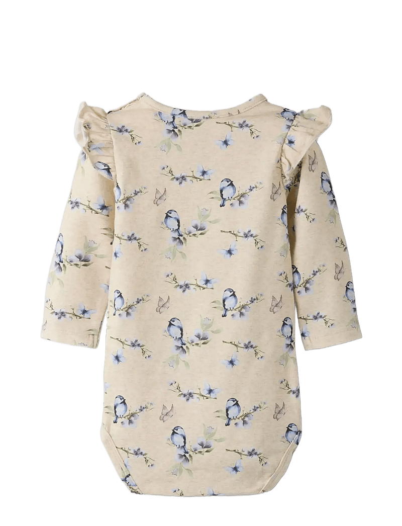 name it - NBFBETTY LS BODY - langærmede bodyer - peyote melange - 2