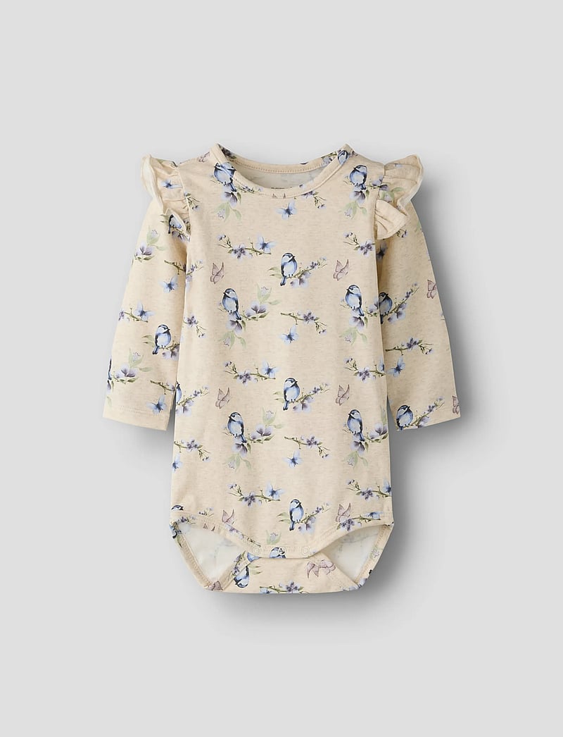 name it - NBFBETTY LS BODY - langærmede bodyer - peyote melange - 0
