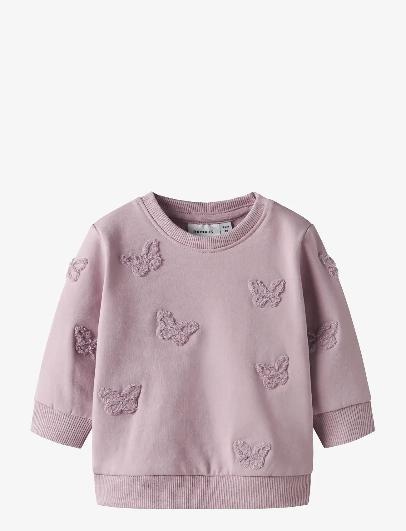 name it - NBFBETINA LS SWEAT BRU - sweatshirts - dawn pink - 1