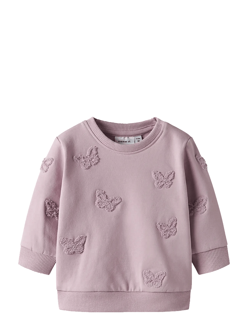 name it - NBFBETINA LS SWEAT BRU - sweatshirts - dawn pink - 1