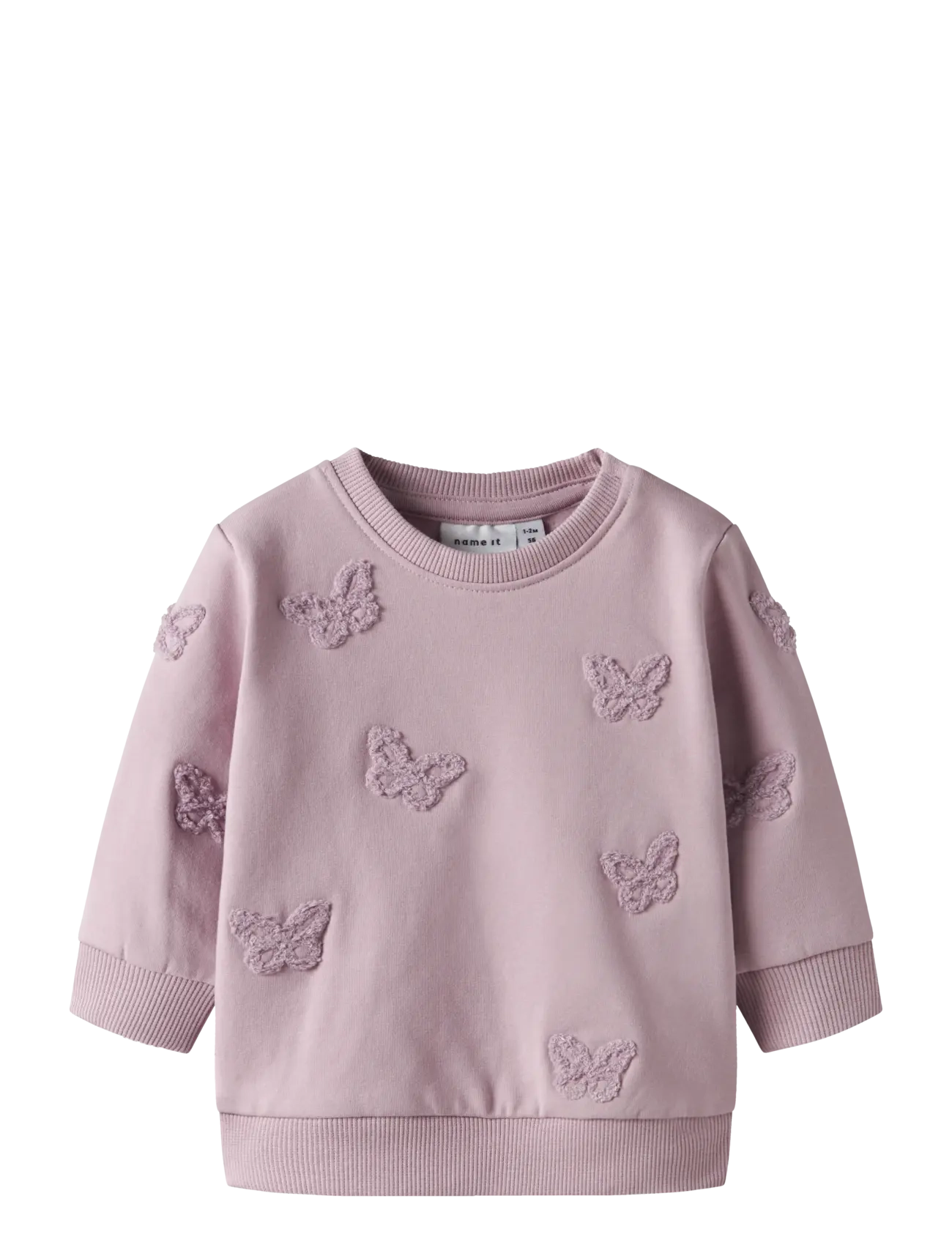name it NBFBETINA LS SWEAT BRU - Overdele - DAWN PINK / pink/rose