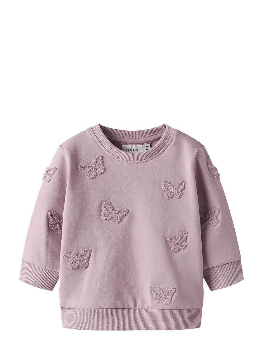 name it - NBFBETINA LS SWEAT BRU - sweatshirts - dawn pink - 1