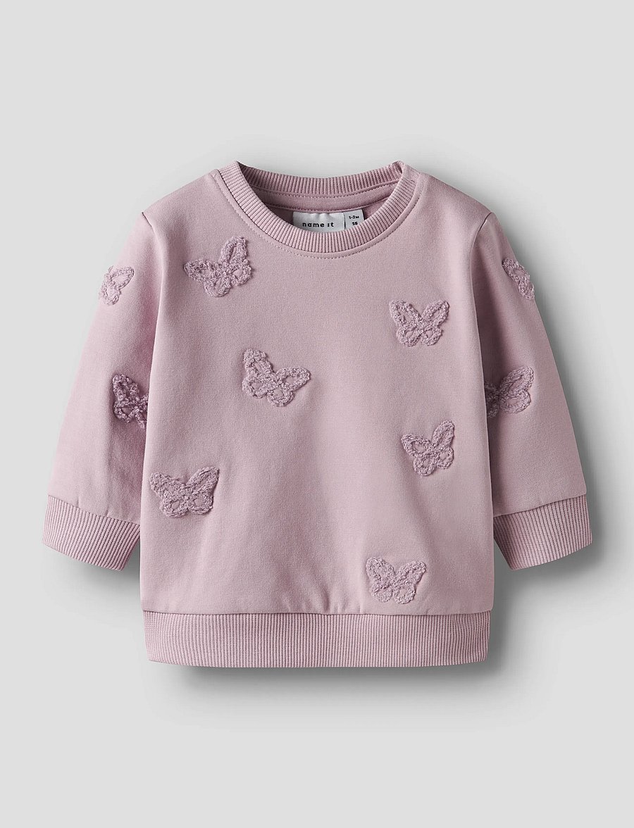 name it - NBFBETINA LS SWEAT BRU - sweatshirts - dawn pink - 0