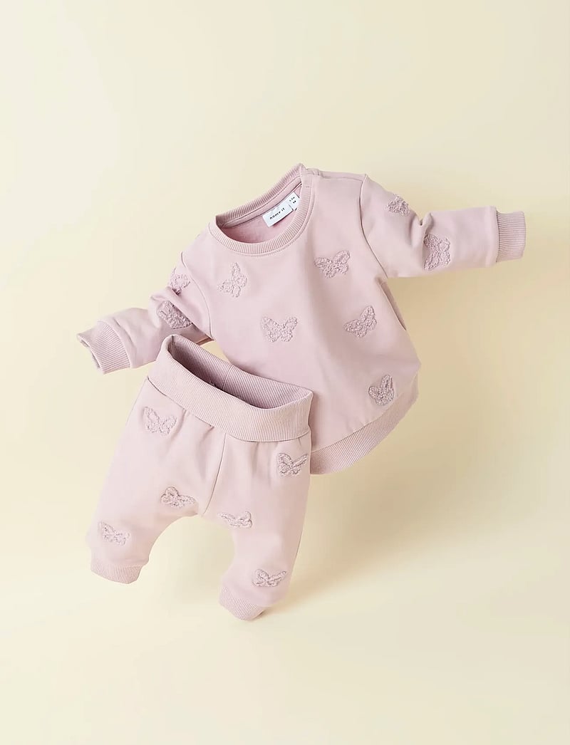 name it - NBFBETINA LS SWEAT BRU - sweatshirts - dawn pink - 4