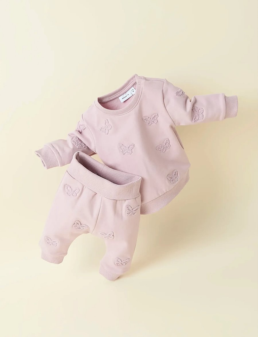 name it - NBFBETINA LS SWEAT BRU - sweatshirts - dawn pink - 4