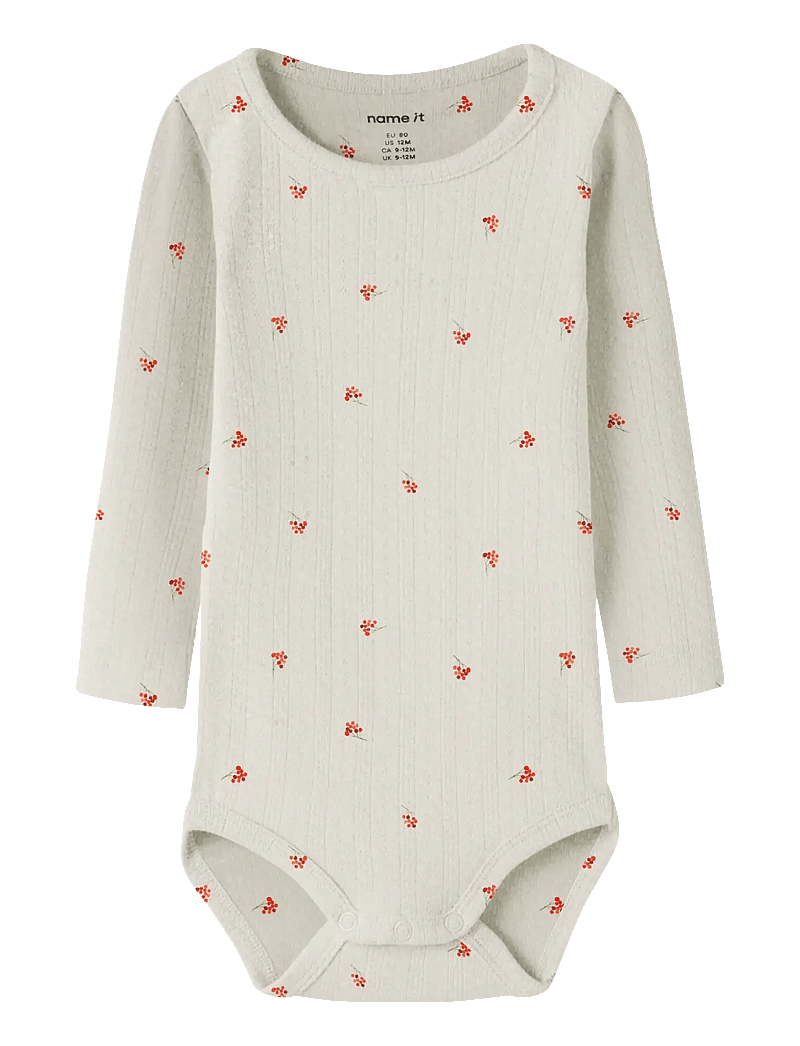 name it - NBFBERRIES LS BODY BOX - langärmelig - peyote melange - 0