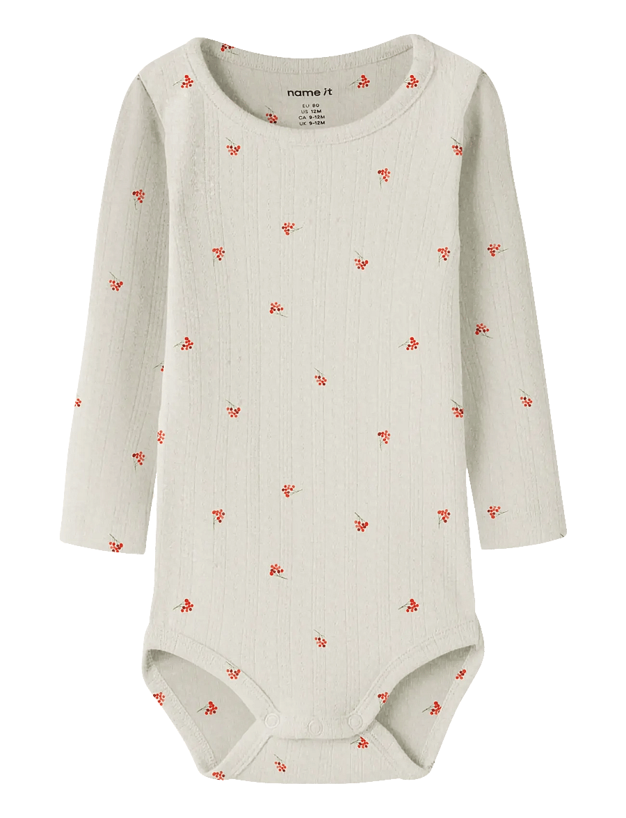 name it - NBFBERRIES LS BODY BOX - langærmede heldragter - peyote melange - 0