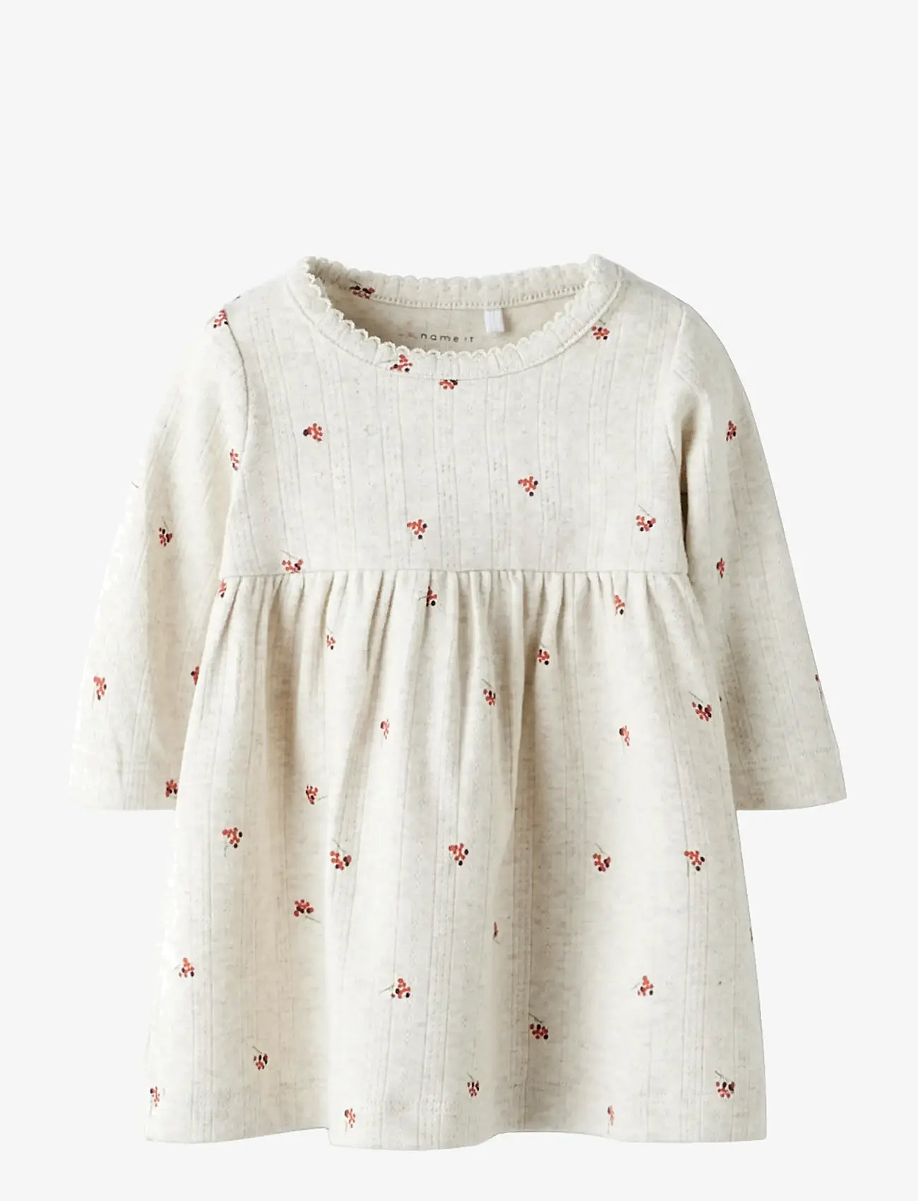 name it - NBFBERRIES LS DRESS BOX - langärmelige babykleider - peyote melange - 1