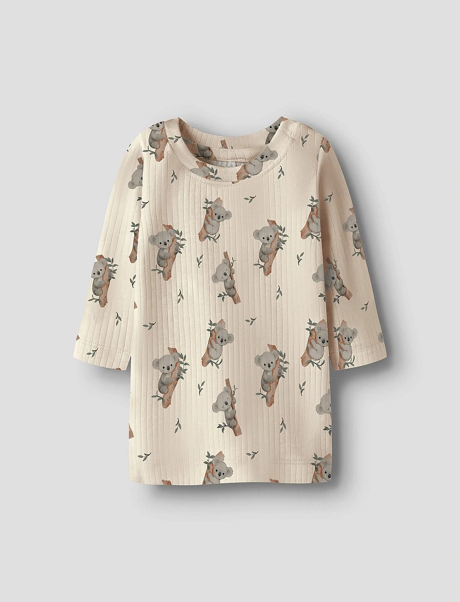 name it - NBMBOALA LS TOP - langärmelig - peyote melange - 0
