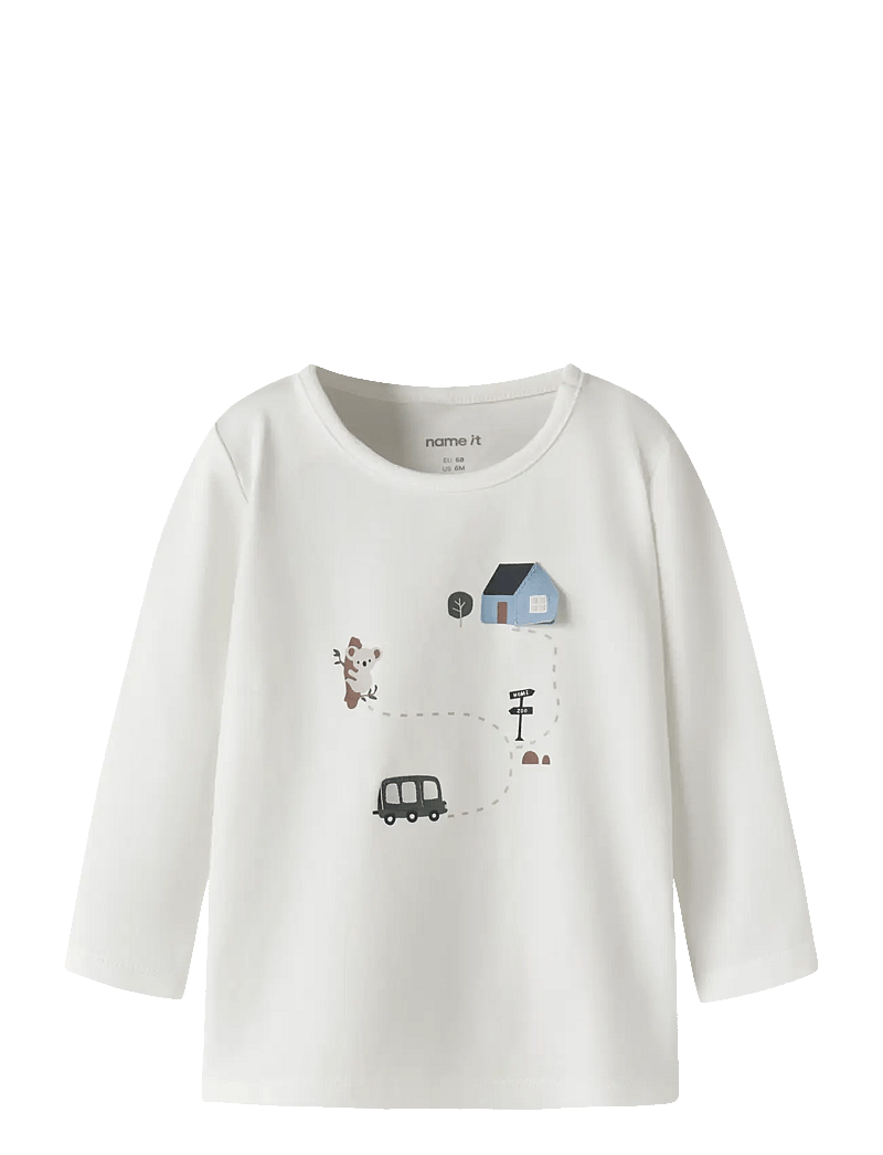 name it - NBMBENT LS TOP BOX - langärmelig - cloud dancer - 1