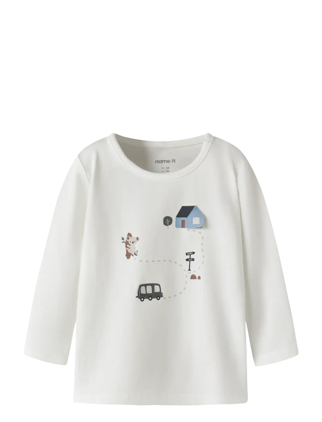 name it NBMBENT LS TOP BOX - Riided - CLOUD DANCER / white