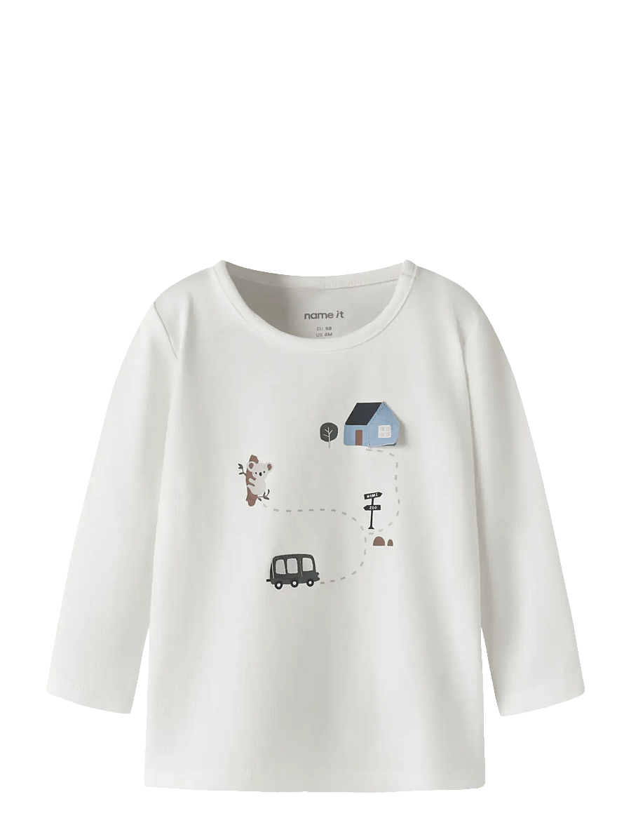 name it - NBMBENT LS TOP BOX - langärmelig - cloud dancer - 1