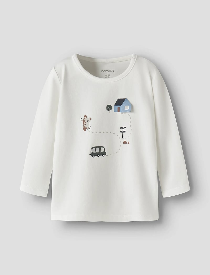 name it - NBMBENT LS TOP BOX - langärmelig - cloud dancer - 0