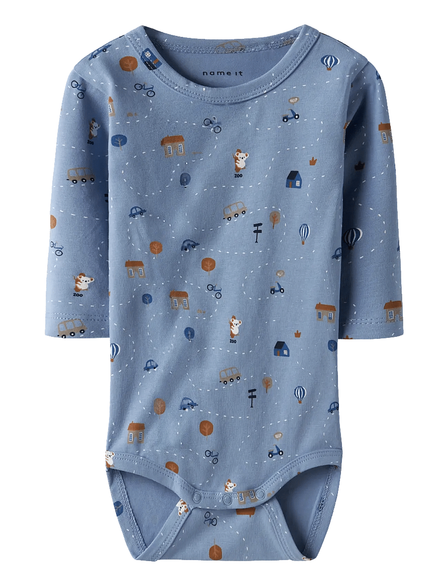 name it - NBMBOCAR LS BODY - langærmede bodyer - endless sky - 0