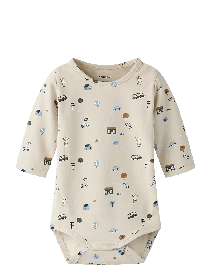 name it - NBMBOCAR LS BODY - långärmade bodies - pumice stone - 1