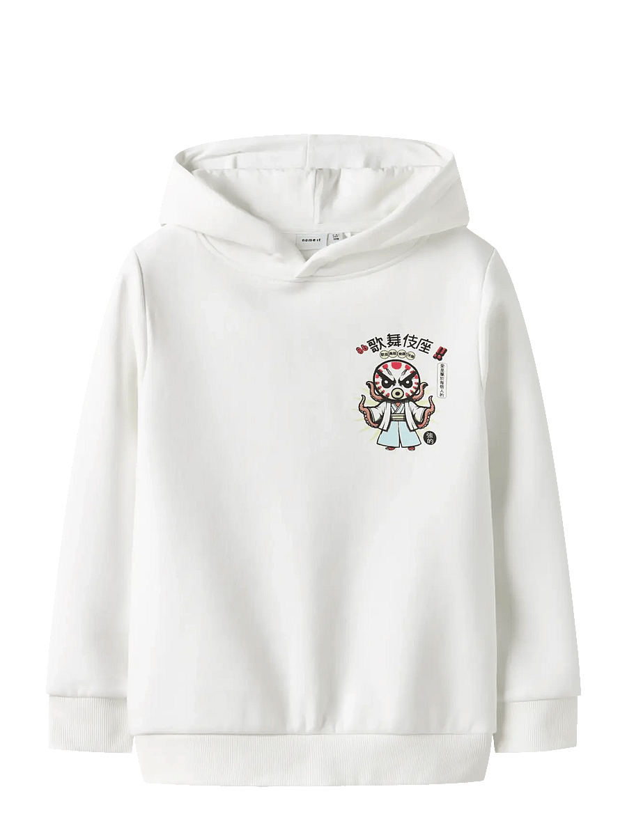 name it - NKMTRISTAN SWE WH BRU BOX PS NOOS - kapuzenpullover - cloud dancer - 1