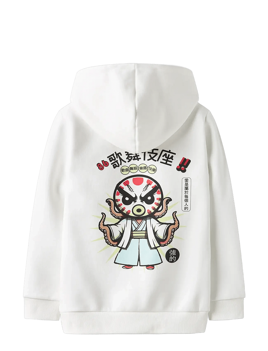 name it - NKMTRISTAN SWE WH BRU BOX PS NOOS - kapuzenpullover - cloud dancer - 2