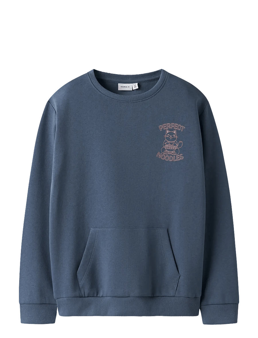 name it - NKMTRENTON LS NREG SWEAT BRU PS - sweatshirts - vintage indigo - 1
