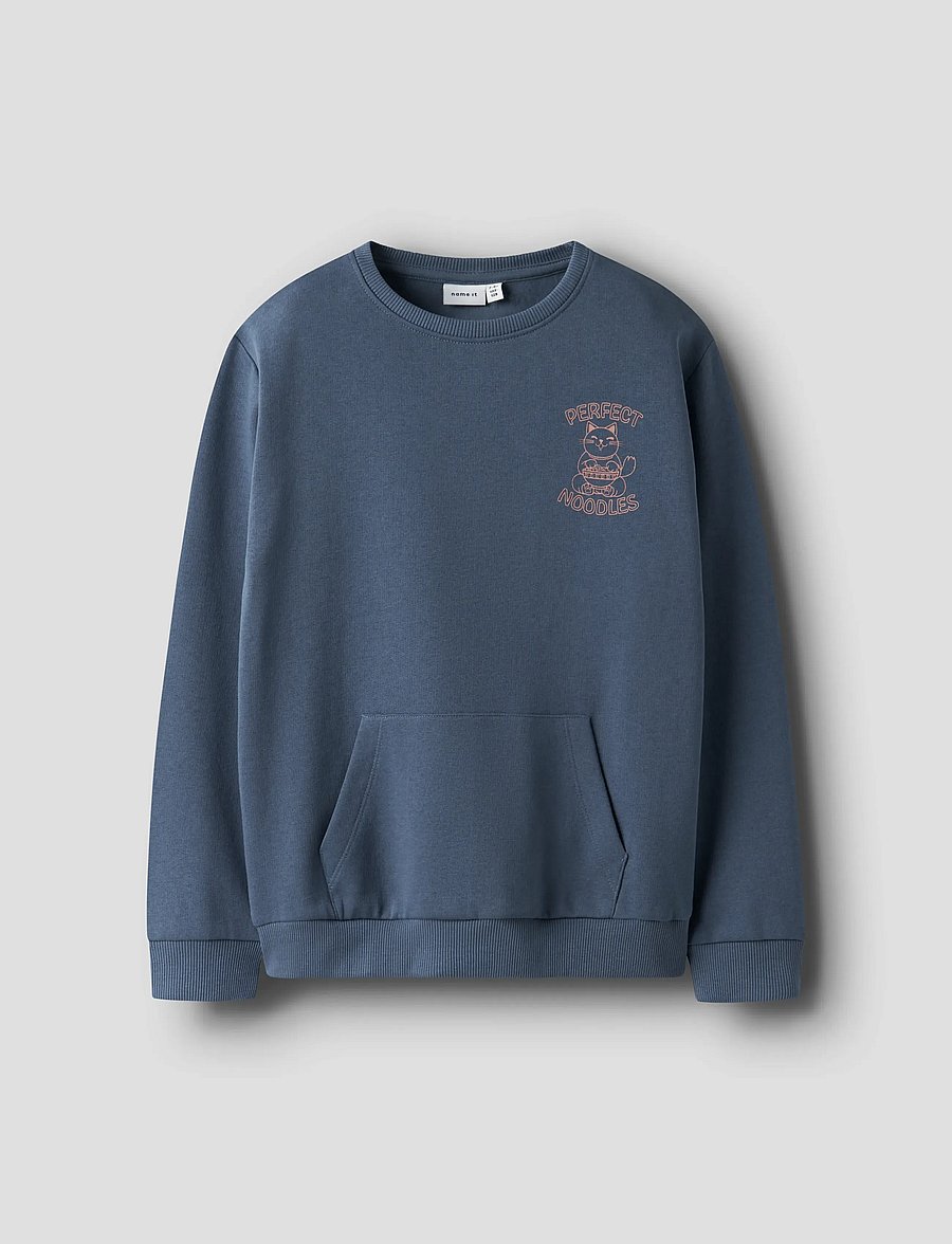 name it - NKMTRENTON LS NREG SWEAT BRU PS - sweatshirts - vintage indigo - 0