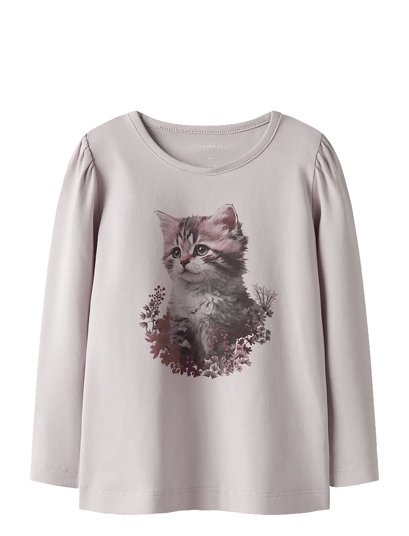 name it - NMFBOLORAS LS TOP - langärmelig - lilac marble - 1